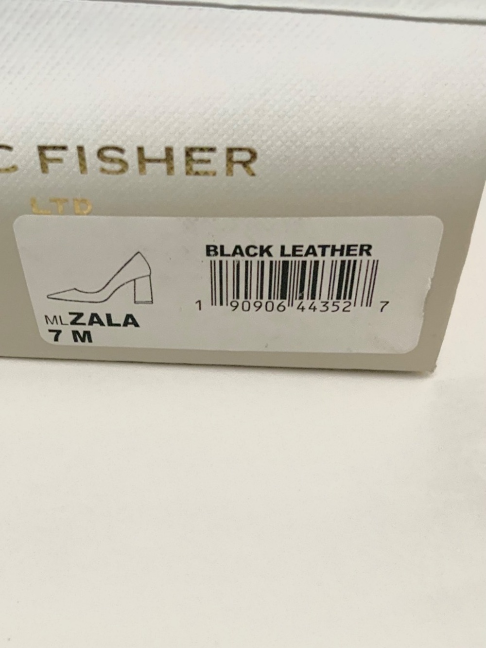MARC FISHER Zala Black Leather Classic Pointed Toe Medium Block Heel Pumps 7 - Picture 15 of 15